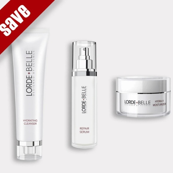 🆕 Lorde+Belle Face Regimen Trio Set Cleanser, Repair Serum, Moisturizer - Picture 3 of 11